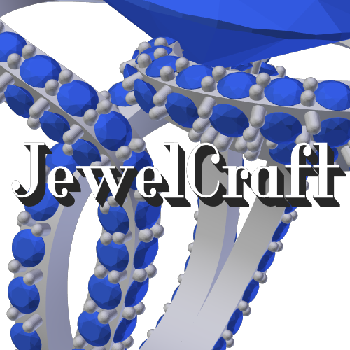 Jewelry ring with title JewelCraft in the middle